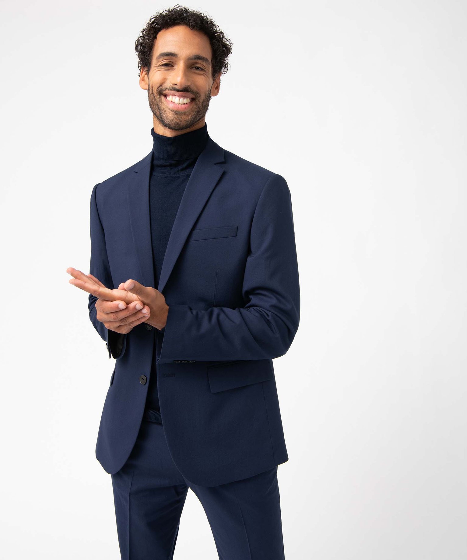 Veste de costume homme fermeture 2 boutons bleu fonce | GEMO