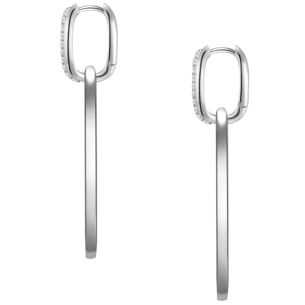 Glanzstücke München Créoles en argent Argent sterling Oxyde de zirconium (CZ) en Argent Boucles d'oreilles