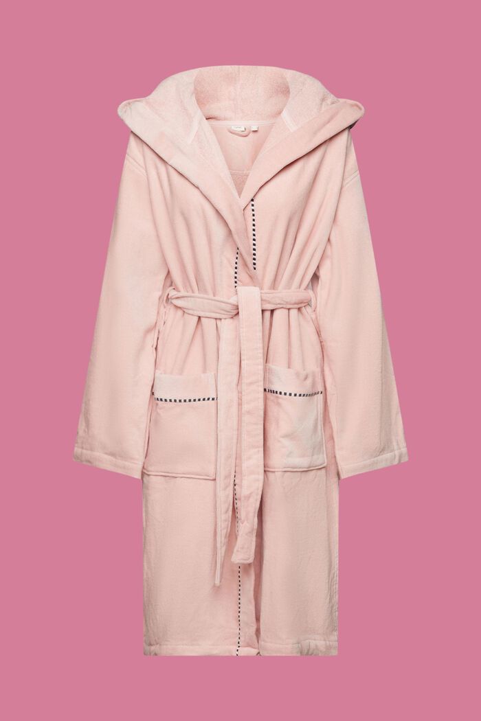 Velours-Bademantel, 100% Baumwolle