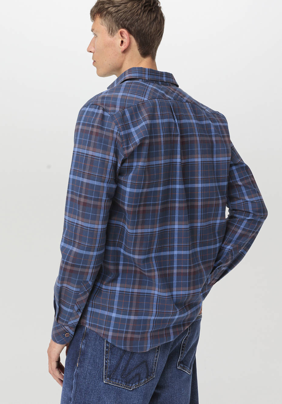 Flanell-Karohemd Relaxed Fit aus reiner Bio-Baumwolle
