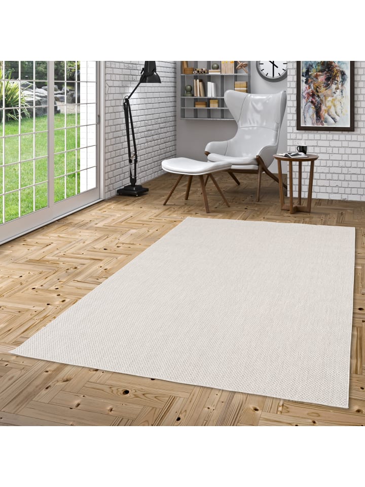 Pergamon In & Outdoor Teppich Flachgewebe Valencia Mix in Silber günstig kaufen