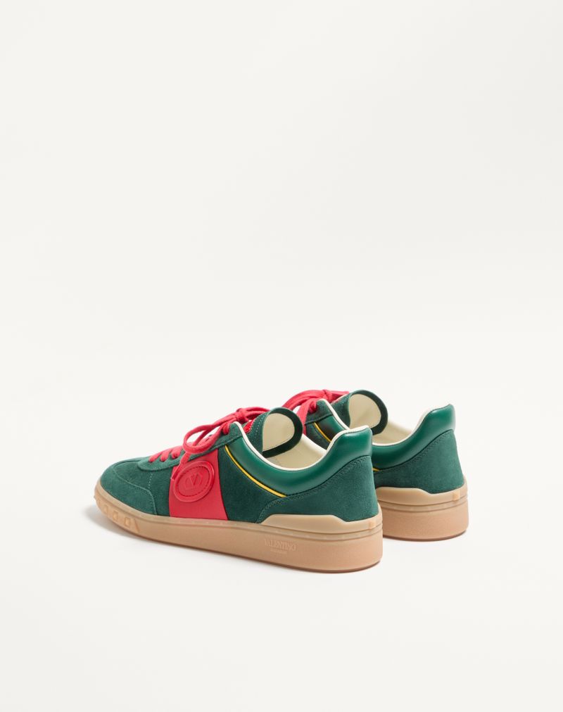 Baskets basses Upvillage en cuir fendu et cuir de veau nappa