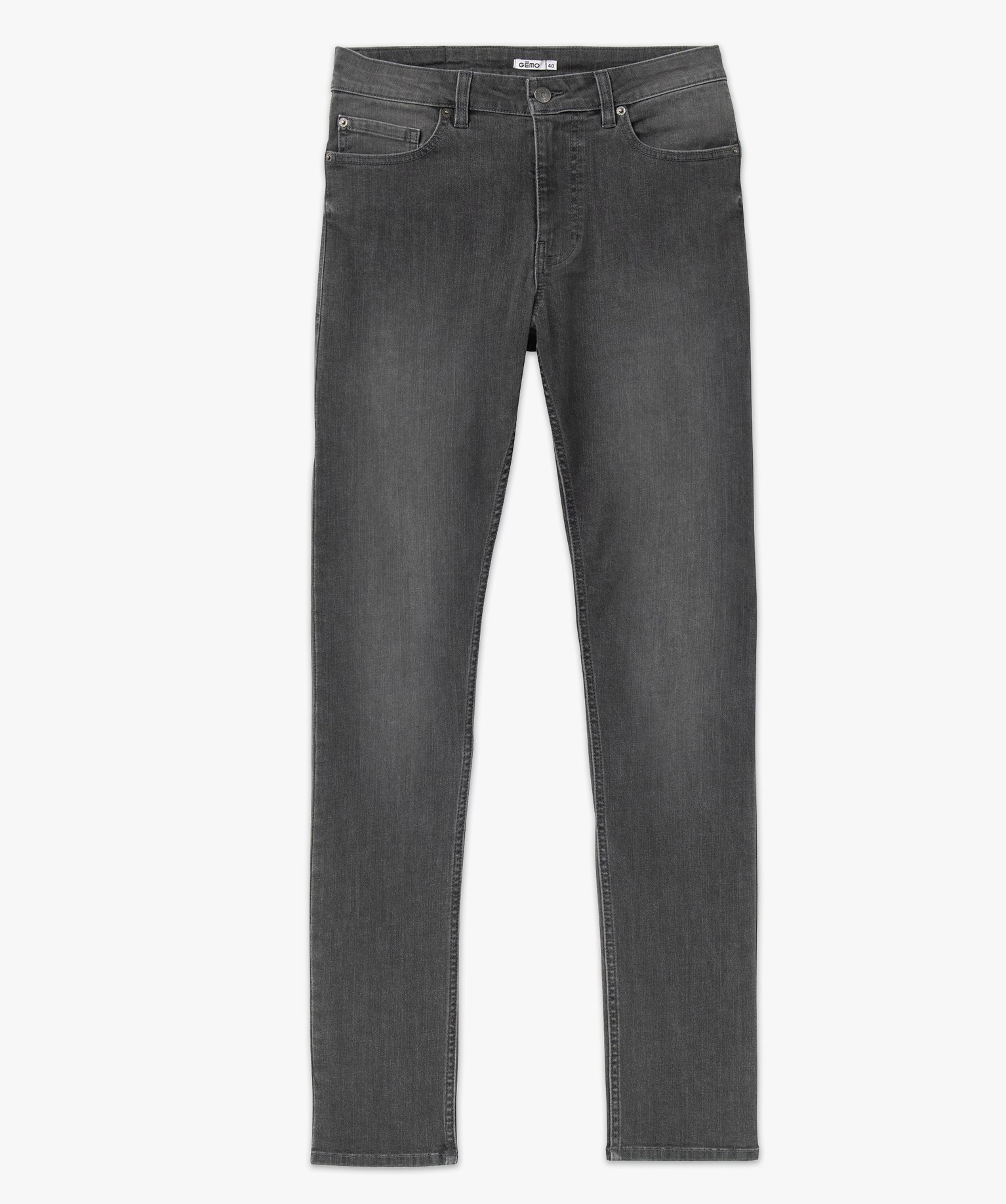 Jean noir droit en coton stretch homme stone | GEMO