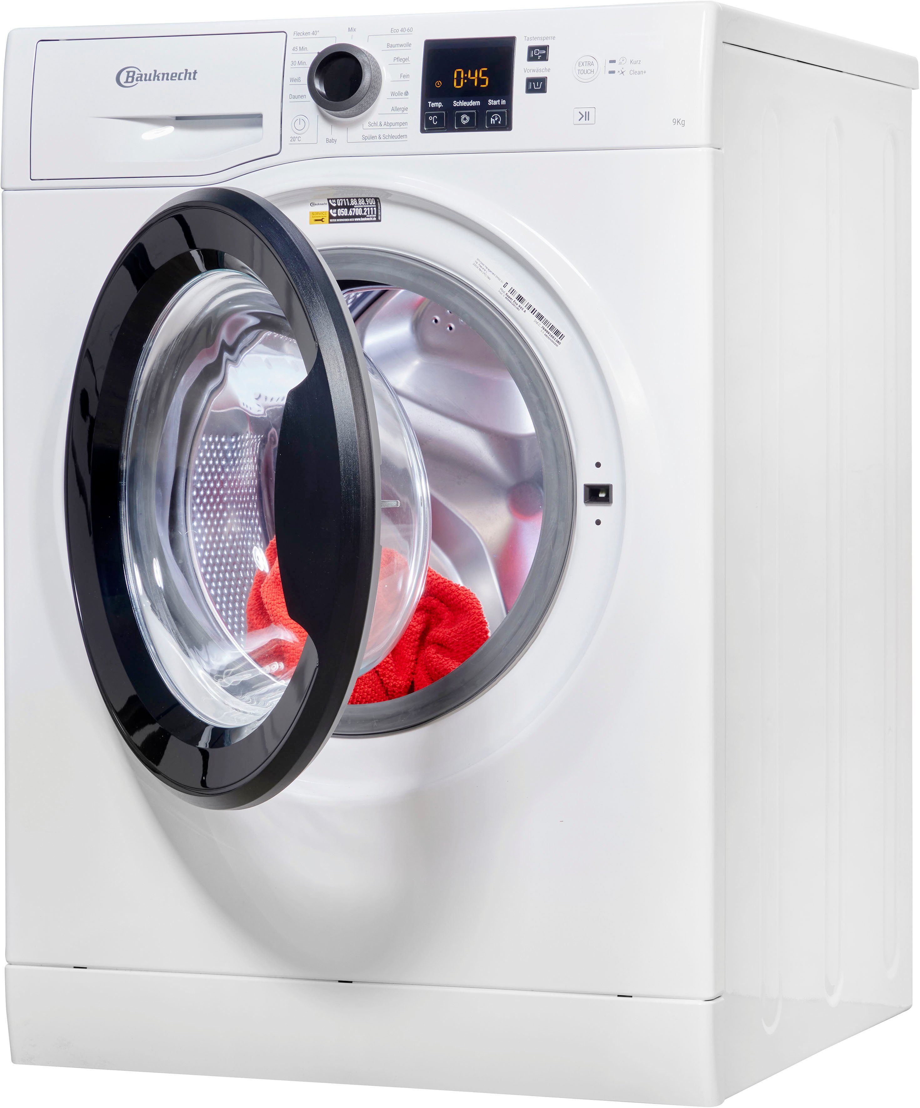 BAUKNECHT Waschmaschine Super Eco 945 A, 9 kg, 1400 U/min, 4 Jahre Herstellergarantie