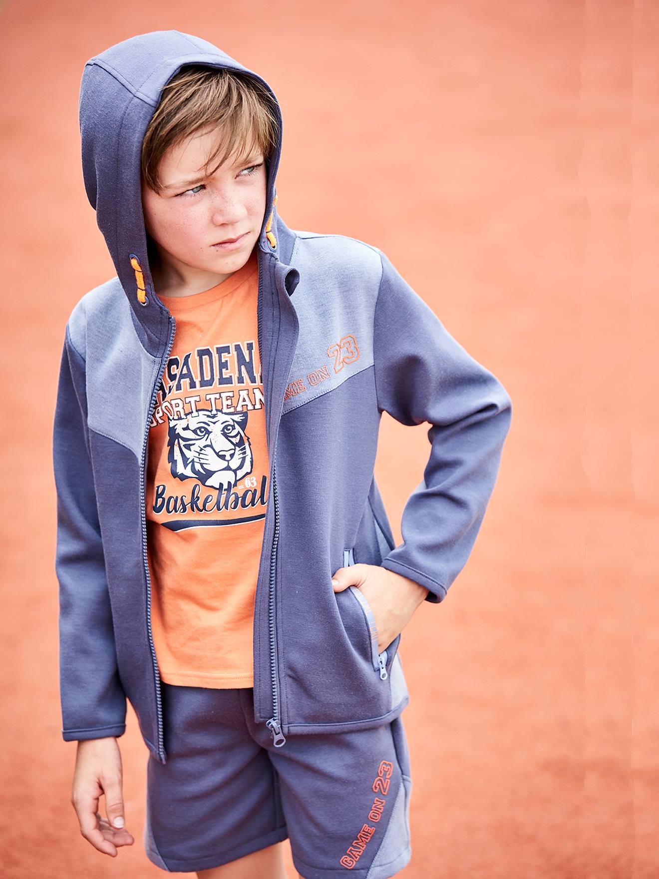 Vertbaudet Jungen Kapuzenjacke, Funktionsmaterial Oeko-Tex - blau