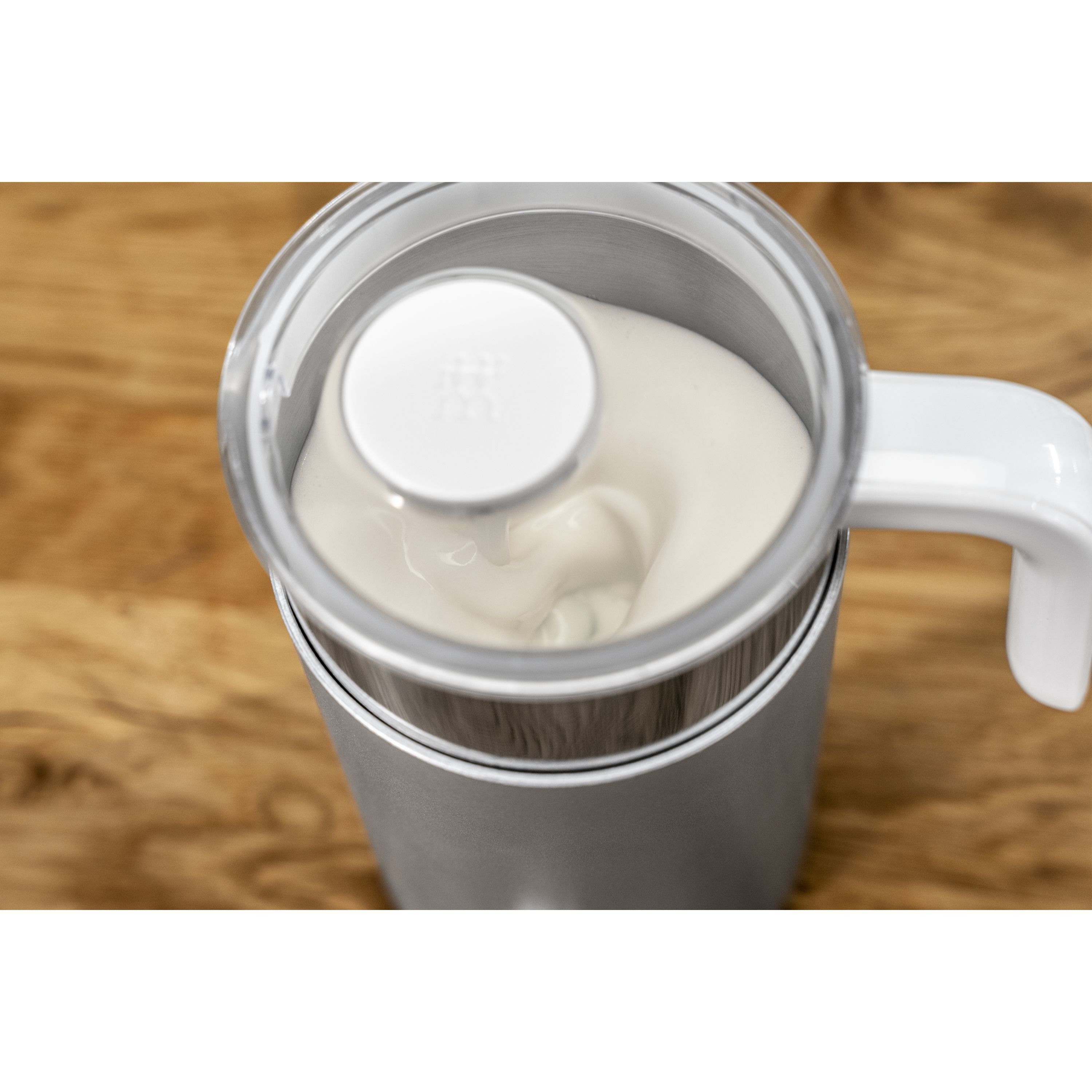 Milchaufschäumer, 400 ml, Silber