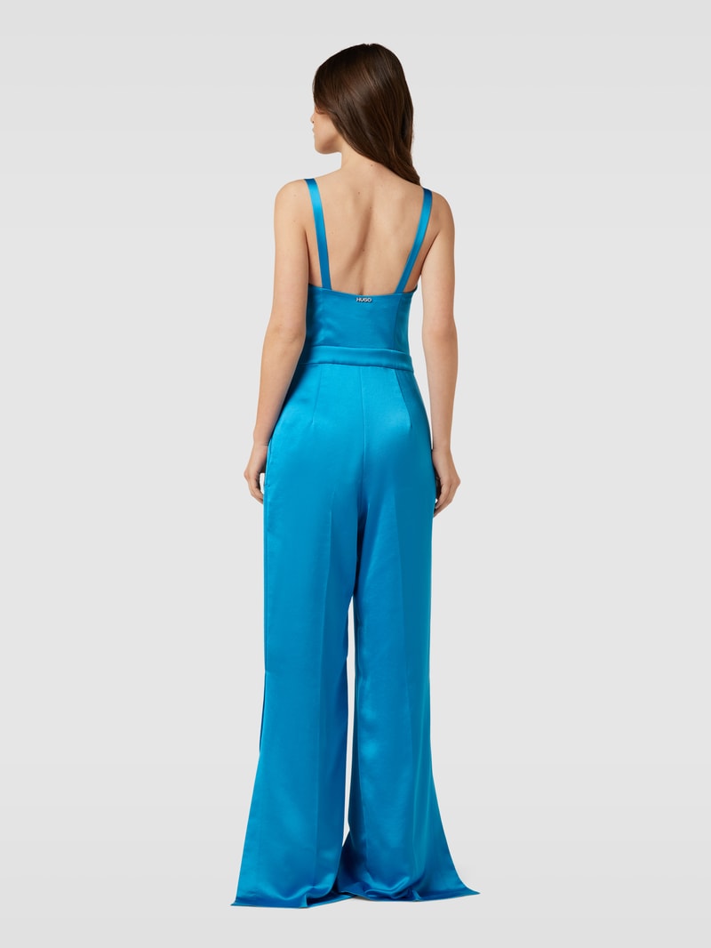 Jumpsuit mit Bügelfalten Modell 'Kagelinara' in ozean blau