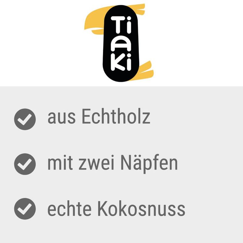 TIAKI Sitzstange mit Kokosnuss-Näpfen zu TOP-Preisen | bitiba.de