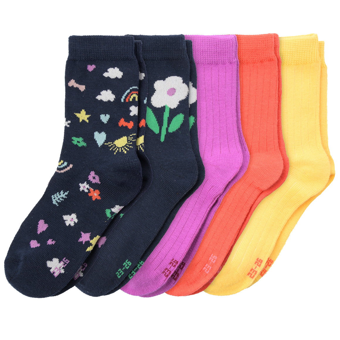 5 Paar Mädchen Socken im Set