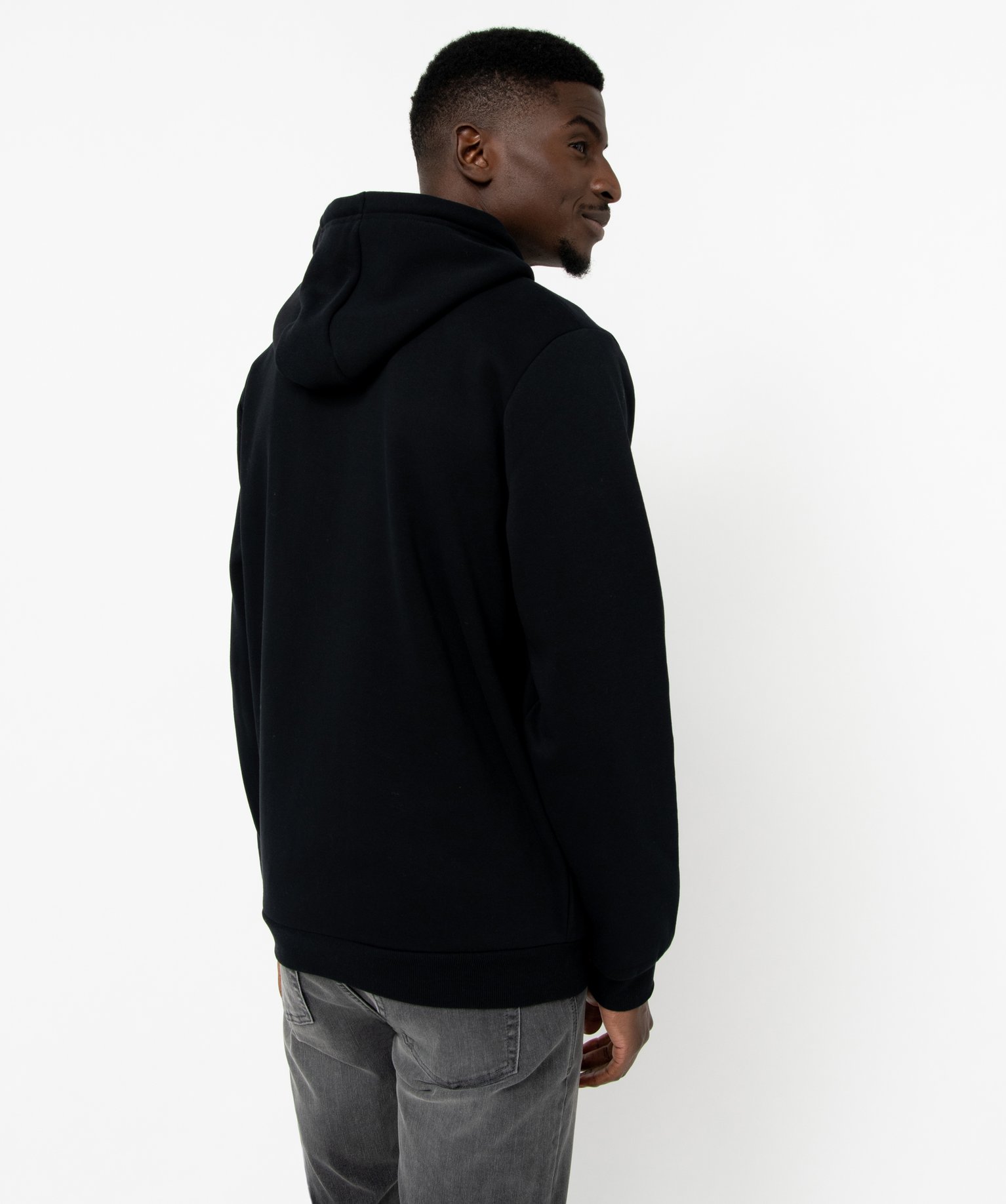 Sweat zippé à capuche homme noir | GEMO
