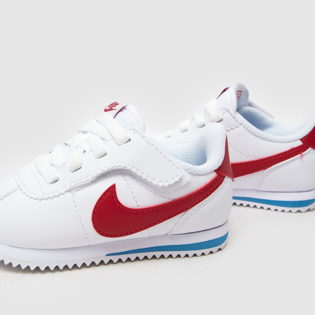 Nike vita & röda Cortez småbarnsskor