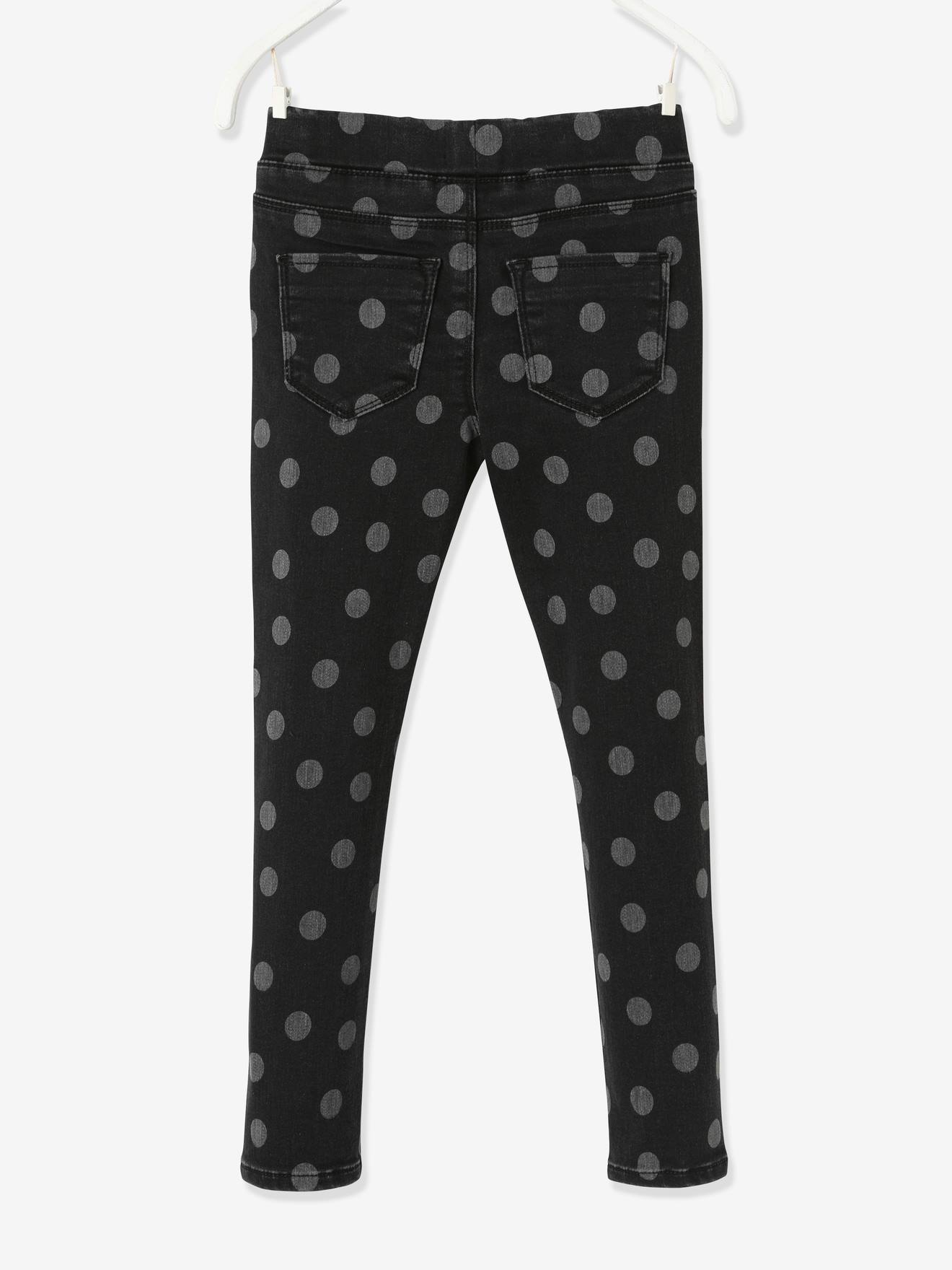 Jean tregging fantaisie fille denim black