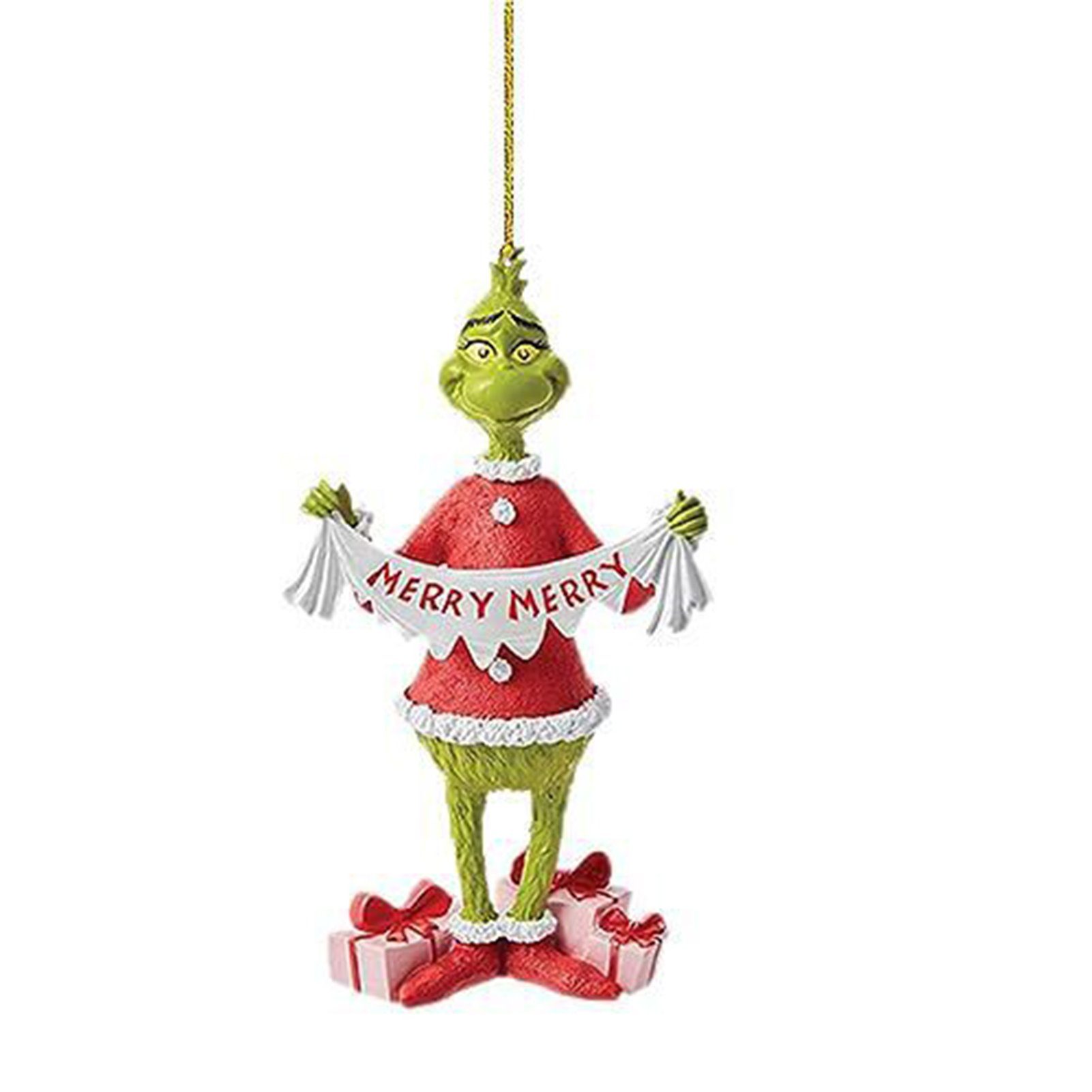 farfi Dekohänger 6 Stück Grinch Acryl-Hängeanhänger mit klarem Druckmuster