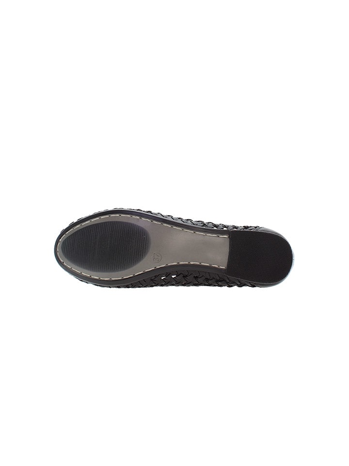 U.S. Polo Assn. Leder-Ballerinas in Schwarz günstig kaufen