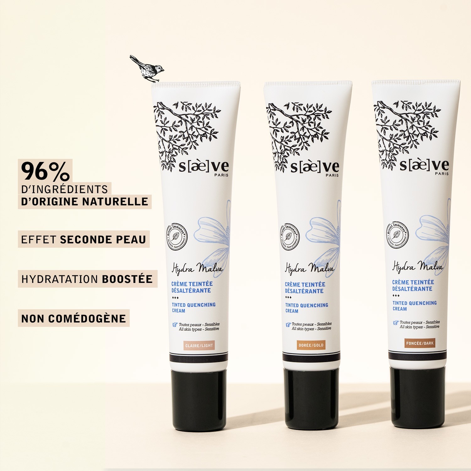Crema colorata dissetante leggera Saève 40 ml