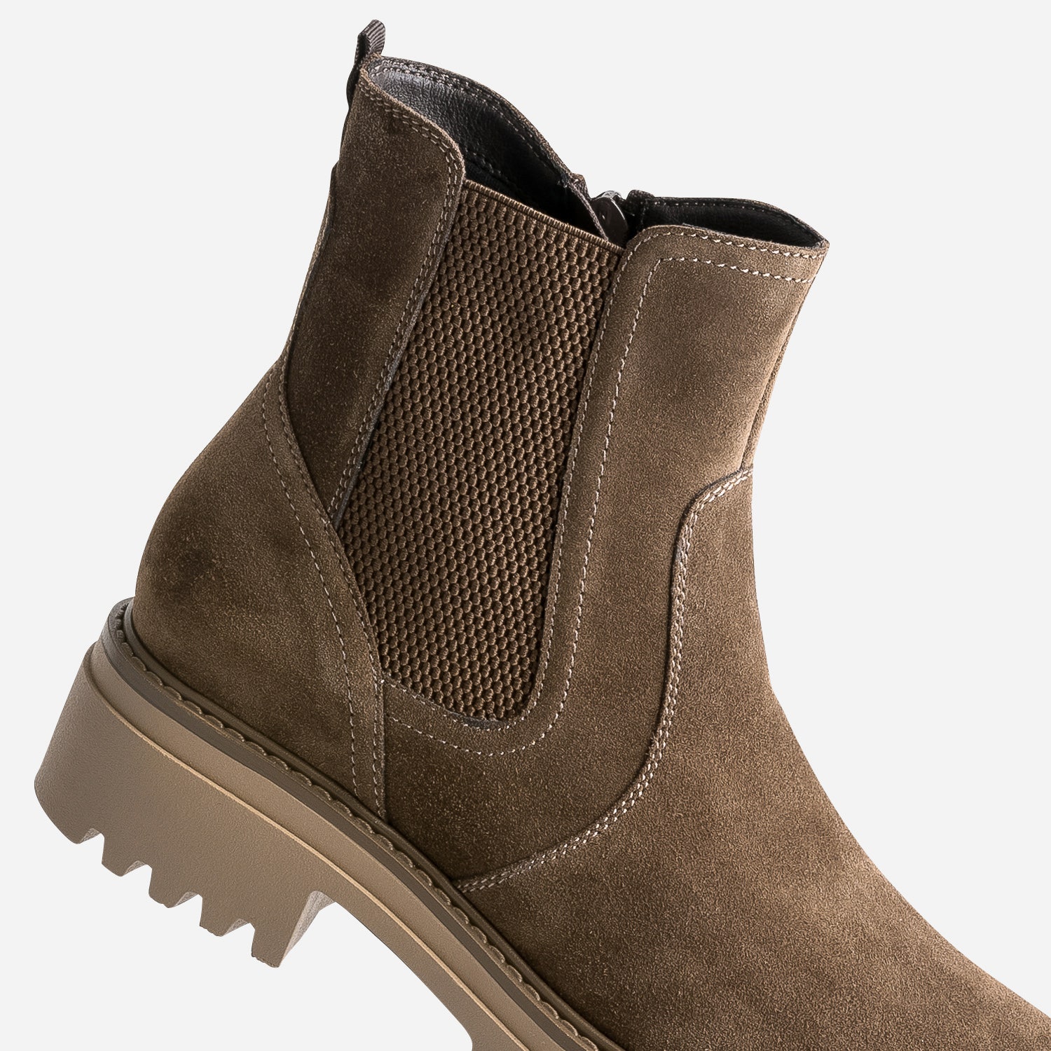 Chelsea boots BUGGY taupe en cuir