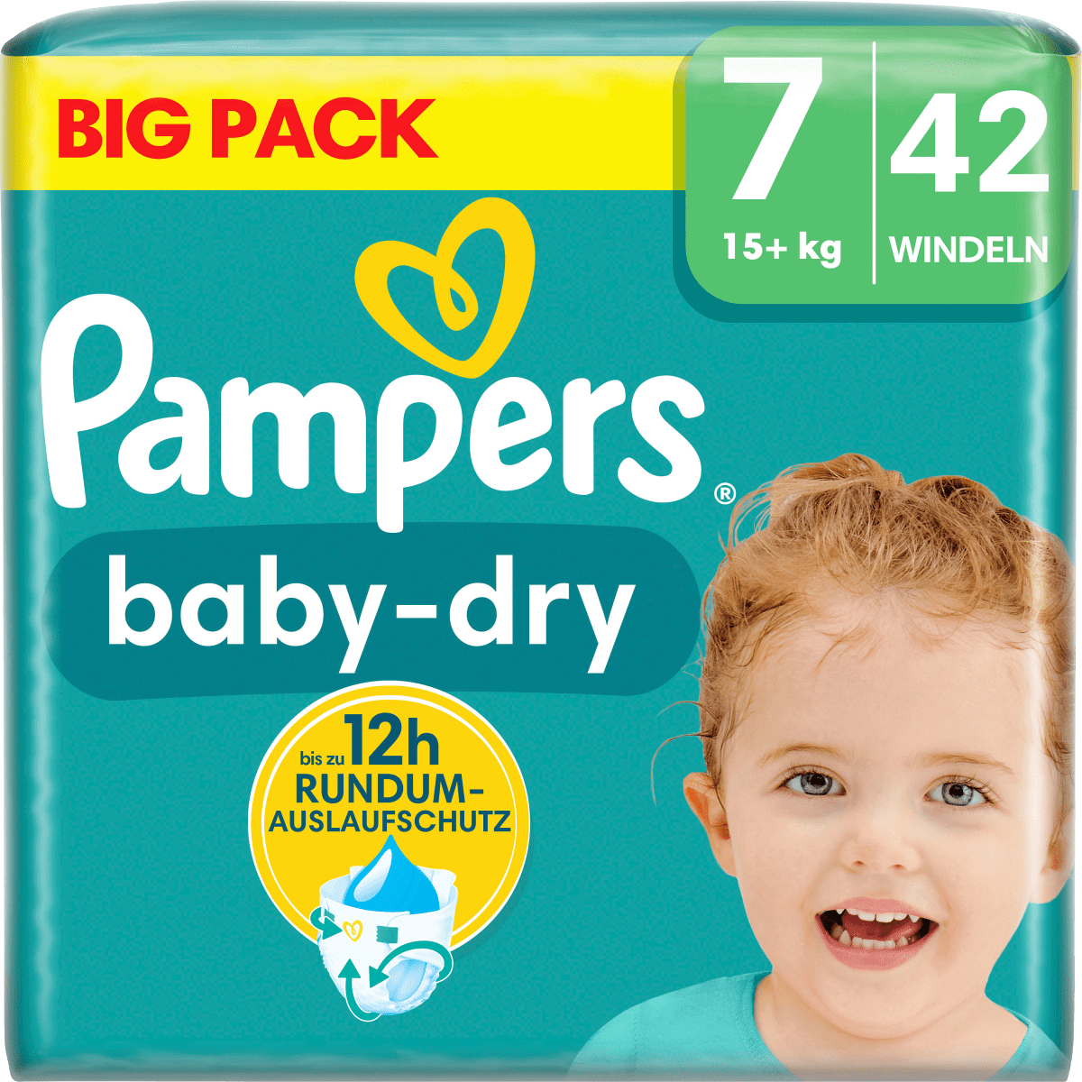 Windeln Baby Dry Gr.7 Extra Large (15+kg), Big Pack, 42 St
