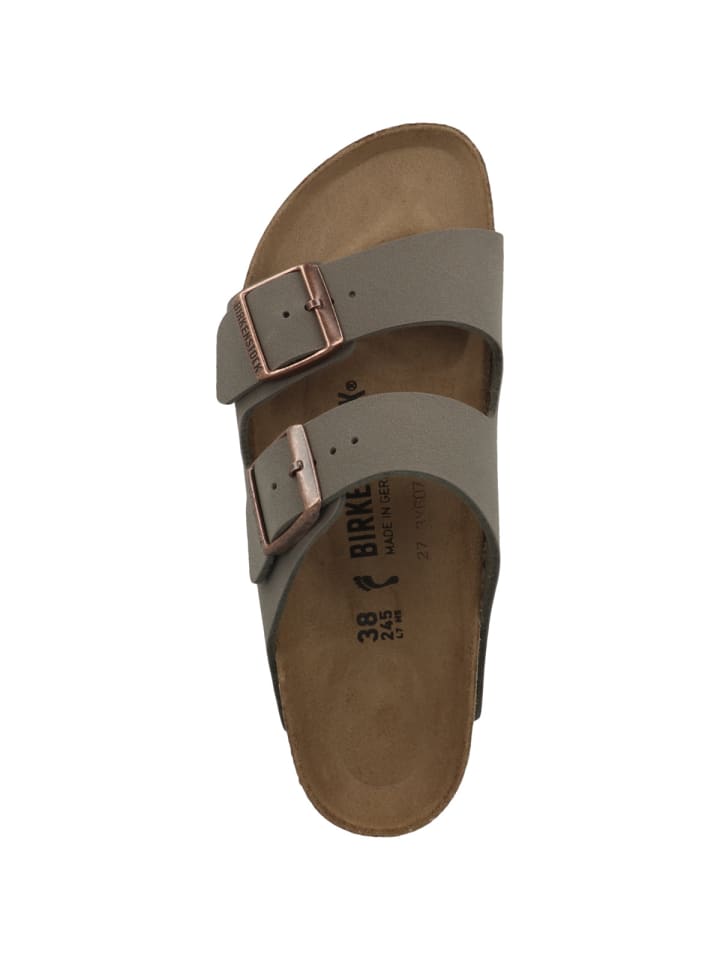 Birkenstock Sandale Arizona Birko-Flor Nubuk schmal in grau günstig kaufen