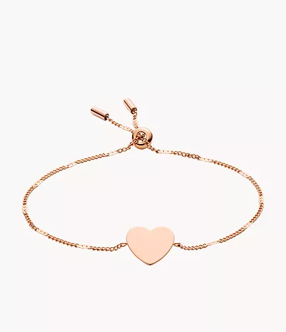 Fossil Armband Drew Heart Edelstahl roségoldfarben