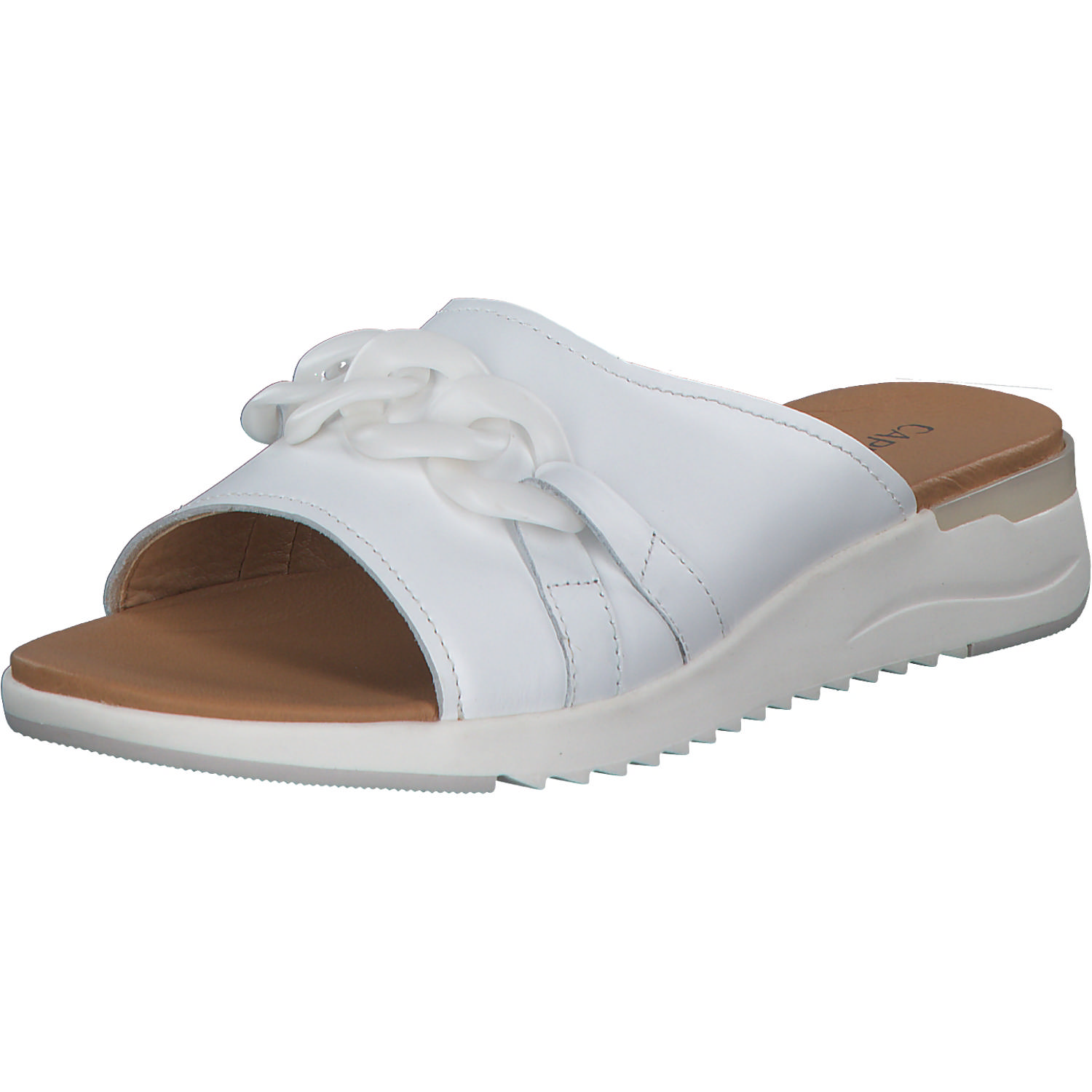 Caprice 27206, Plateau-Pantoletten, Damen, WHITE NAPPA
