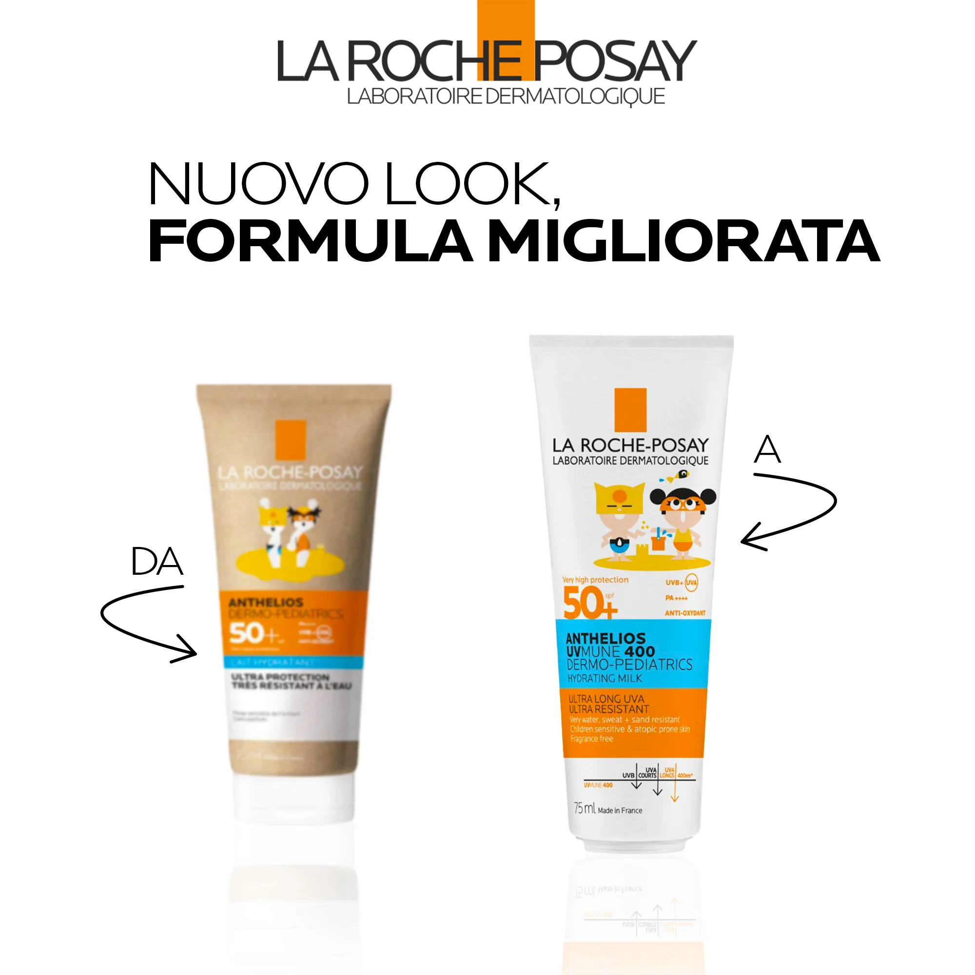 Anthelios UVMune 400 Dermo-Pediatrics hidratáló tej gyermekeknek SPF50+ - Gyermek naptej, Magas védelemű test naptej, Magas védelemű arc naptej, Gyermektermékek
