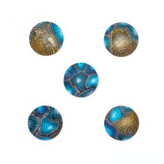 Dvergr Spaceship 50 mm Round Base Toppers  (47mm) (5)