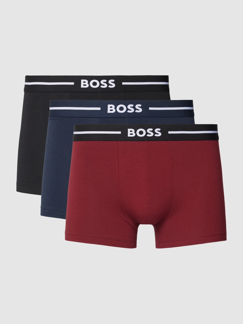Trunks mit Stretch-Anteil im 3er-Pack in bordeaux rot