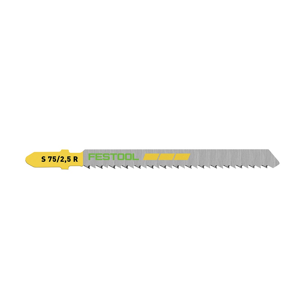 FESTOOL S 75mm x 2.5mm R Fine Cut Jigsaw Blade - 5 Piece 204259