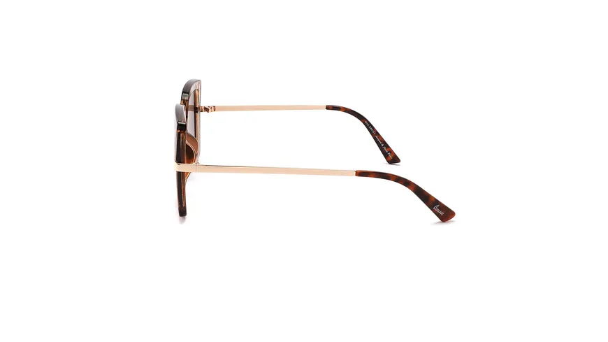 Caresse Brillenmode Sonnenbrille Metall demibraun