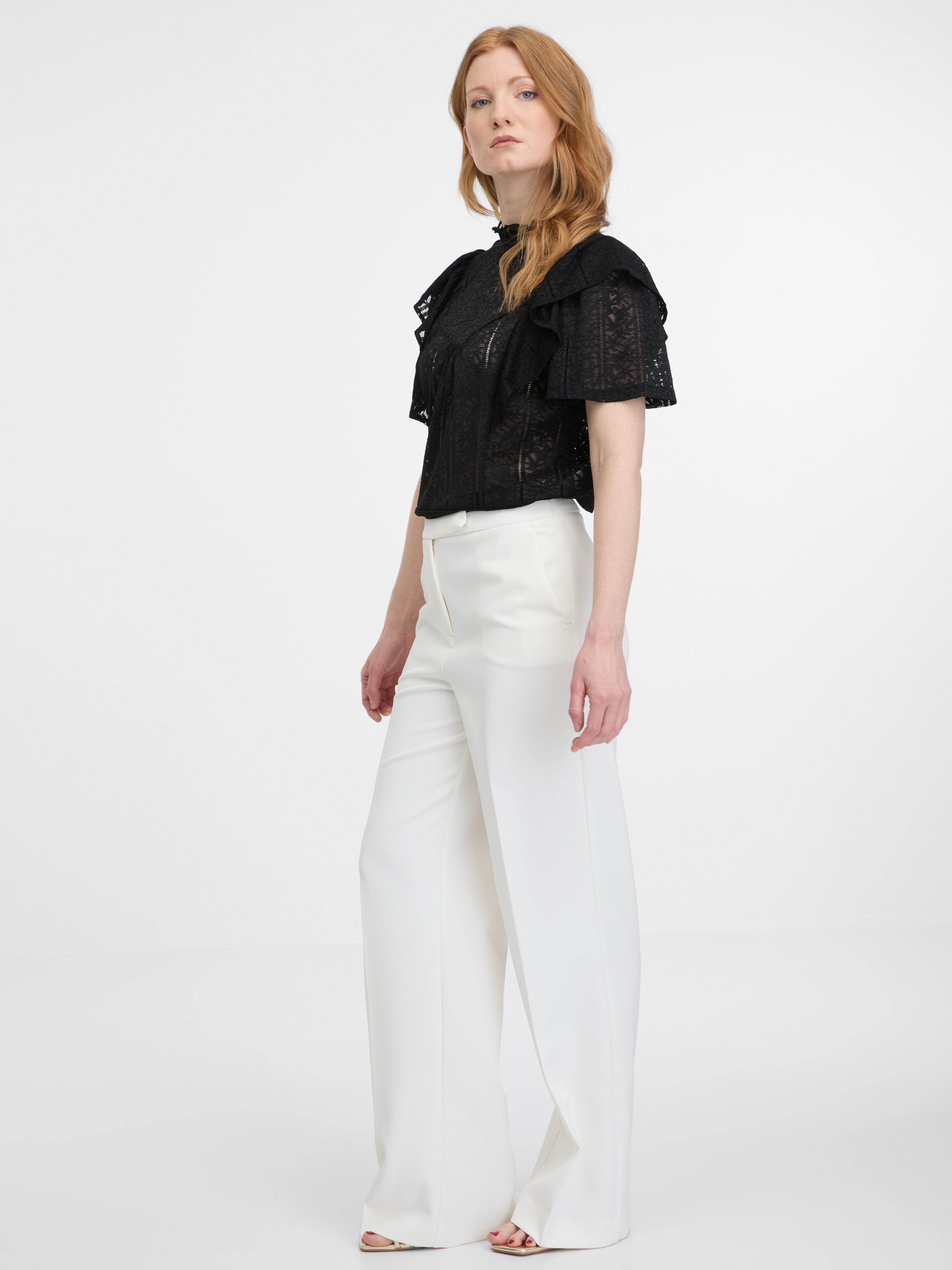 Schwarze Damen-Spitzenbluse ORSAY