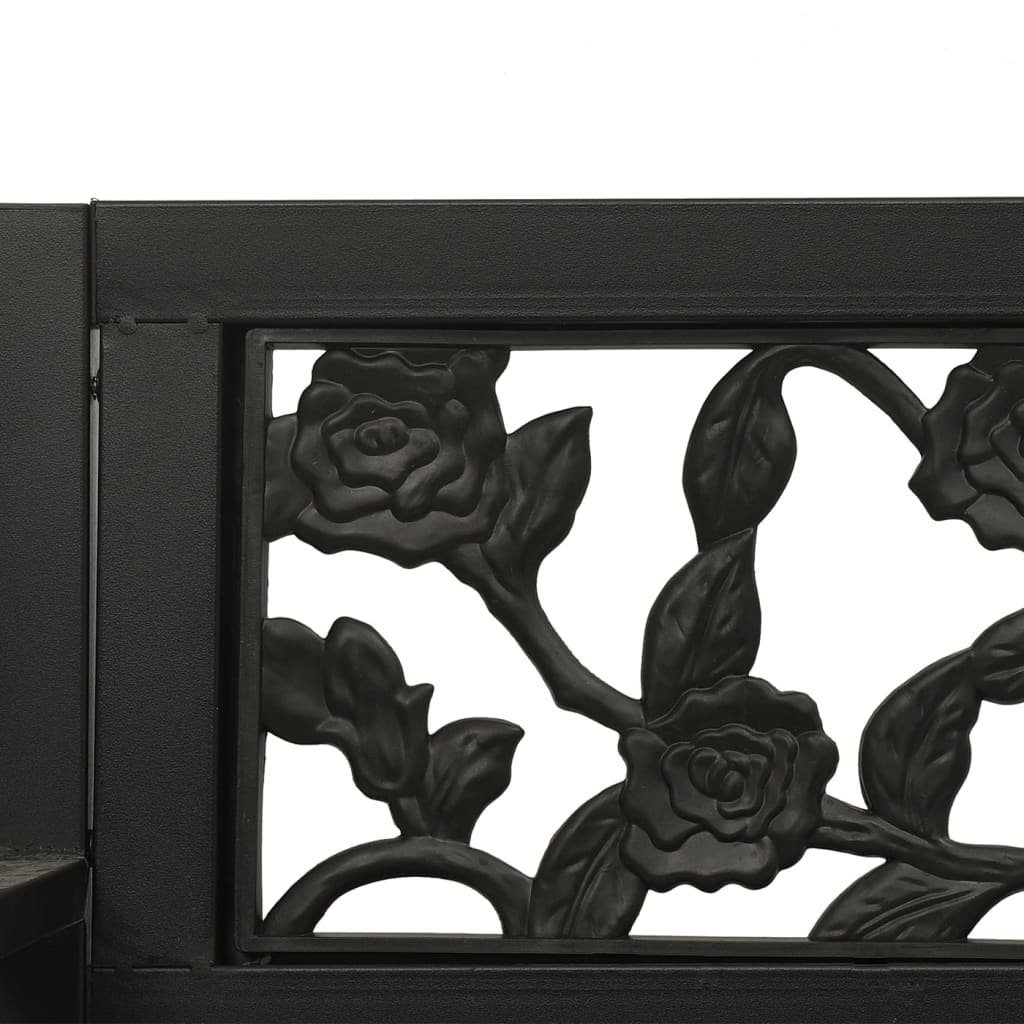 vidaXL Hollywoodschaukel Hollywoodschaukel 125 cm Stahl und Kunststoff Schwarz 2-Sitzer