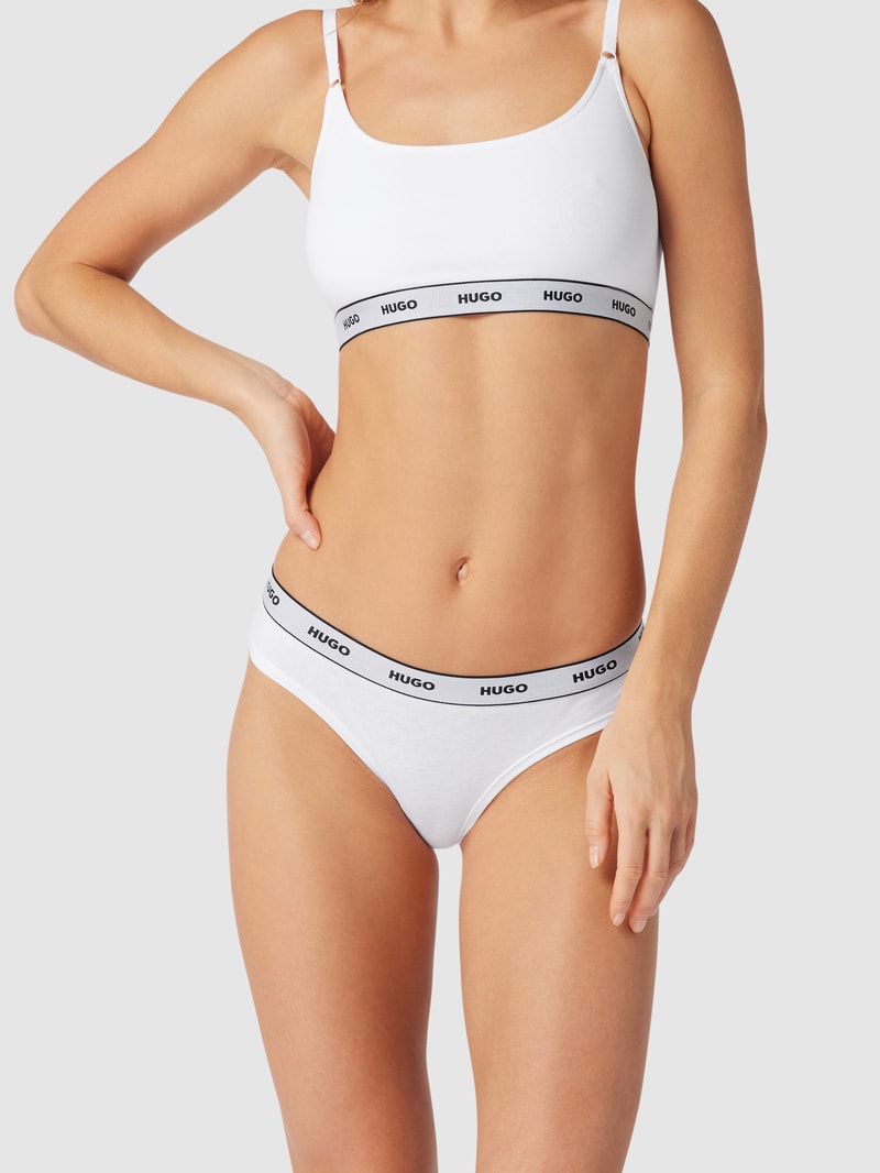 Slip mit Label-Print im 3er-Pack in weiß