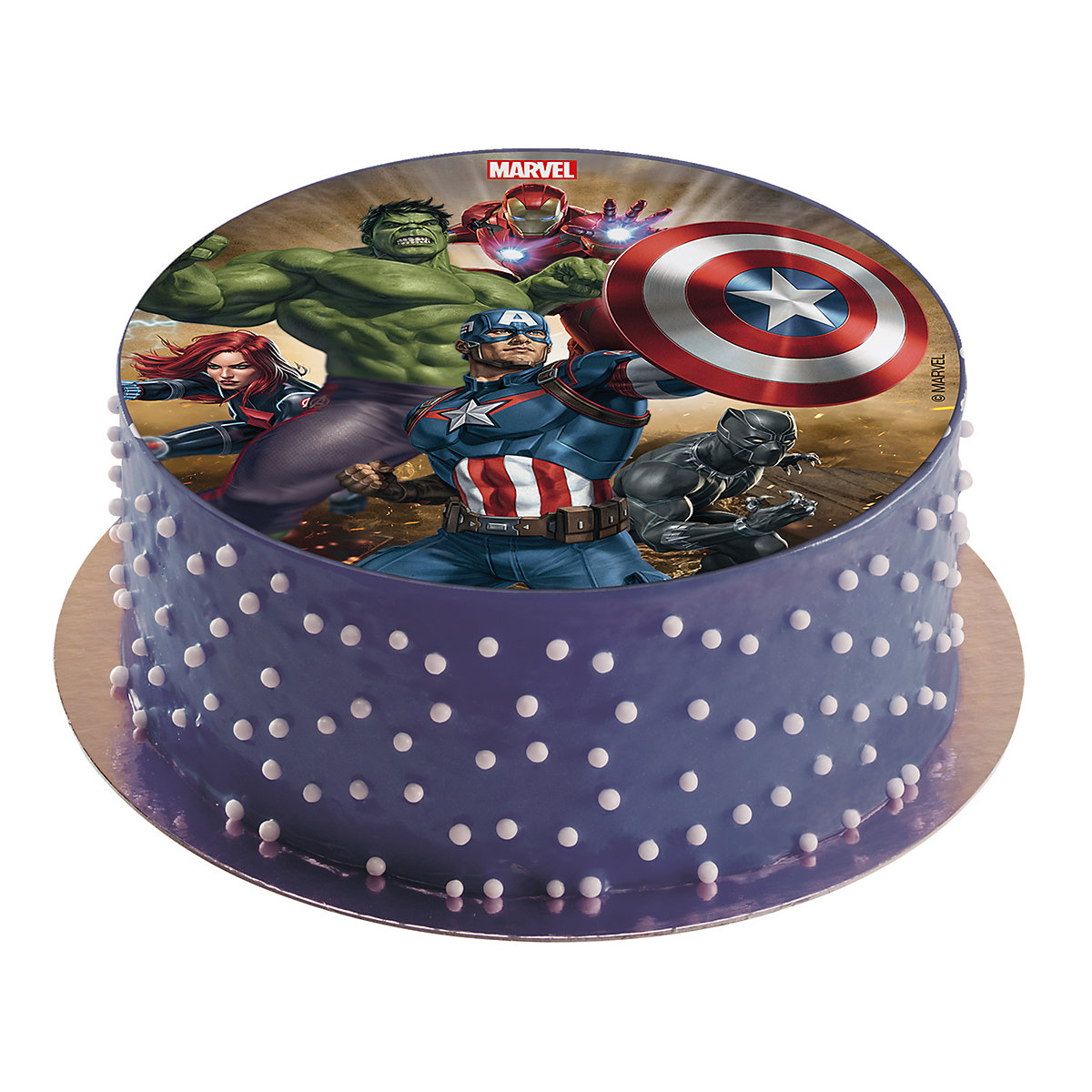 Essbare Tortenaufleger Avengers Hulk Captain America 16cm