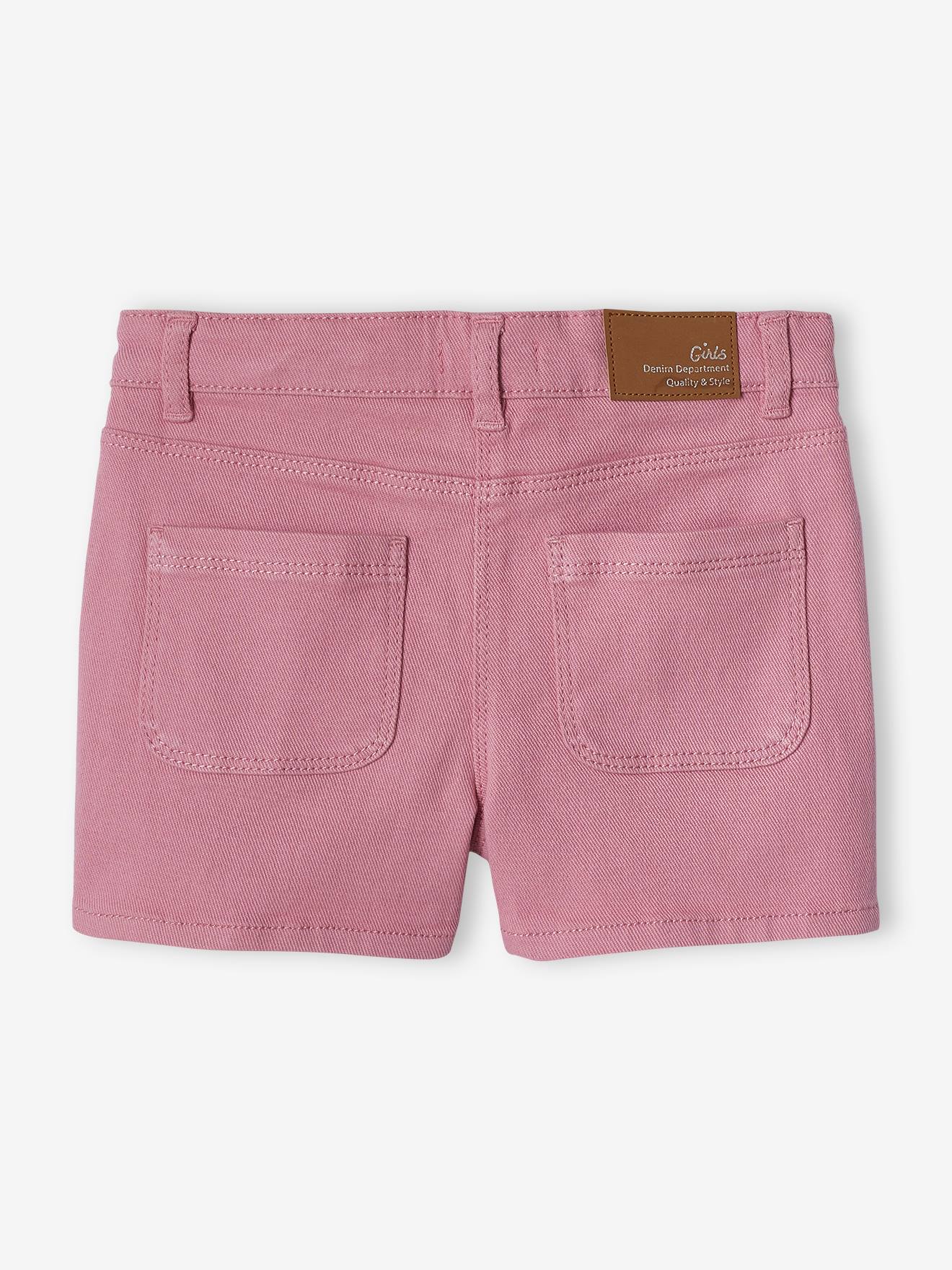Vertbaudet Mädchen Shorts mit Glanzstickerei - moosgrün