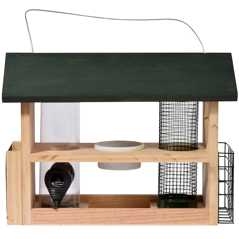 Dobar Vogelfutterspender Dobar 7-in-1-Futterstation, Holz