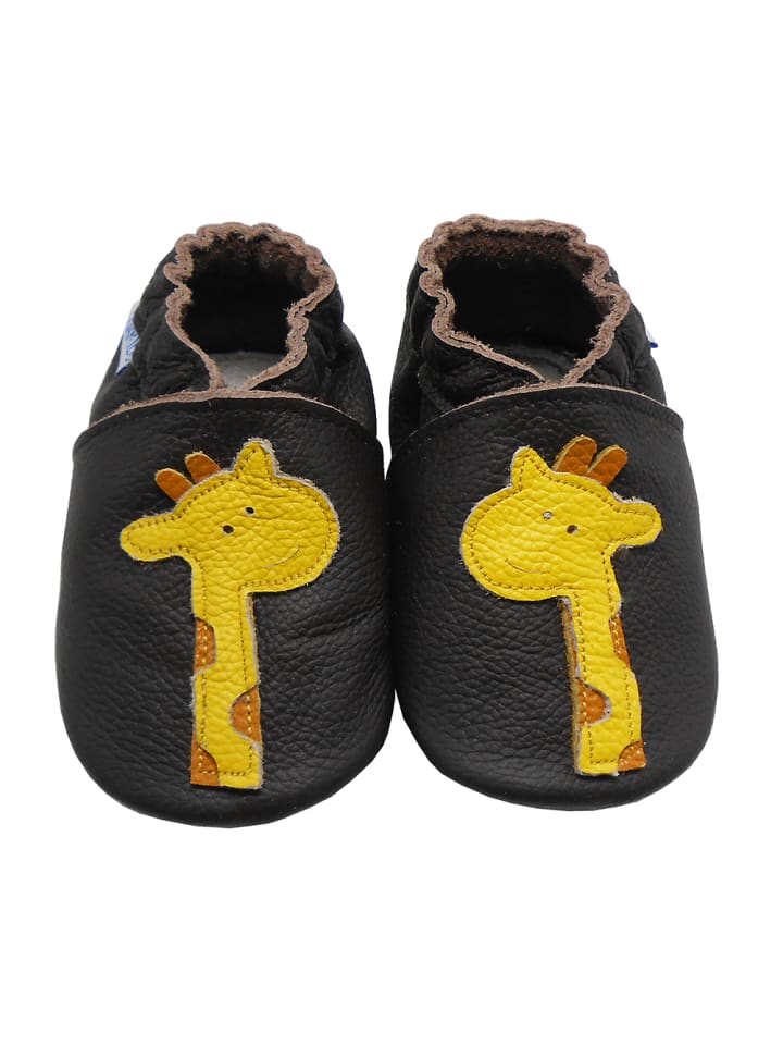 Yalion Leder-Krabbelschuhe 
