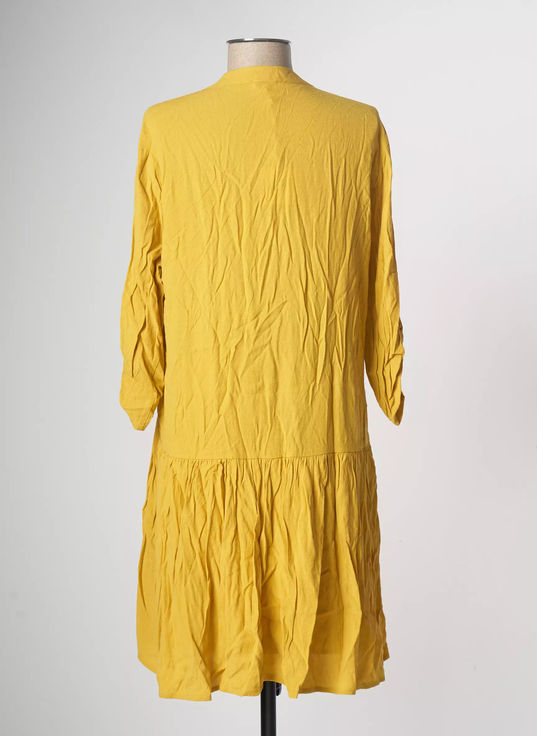 Yuka Robes Mi Longues Femme couleur jaune