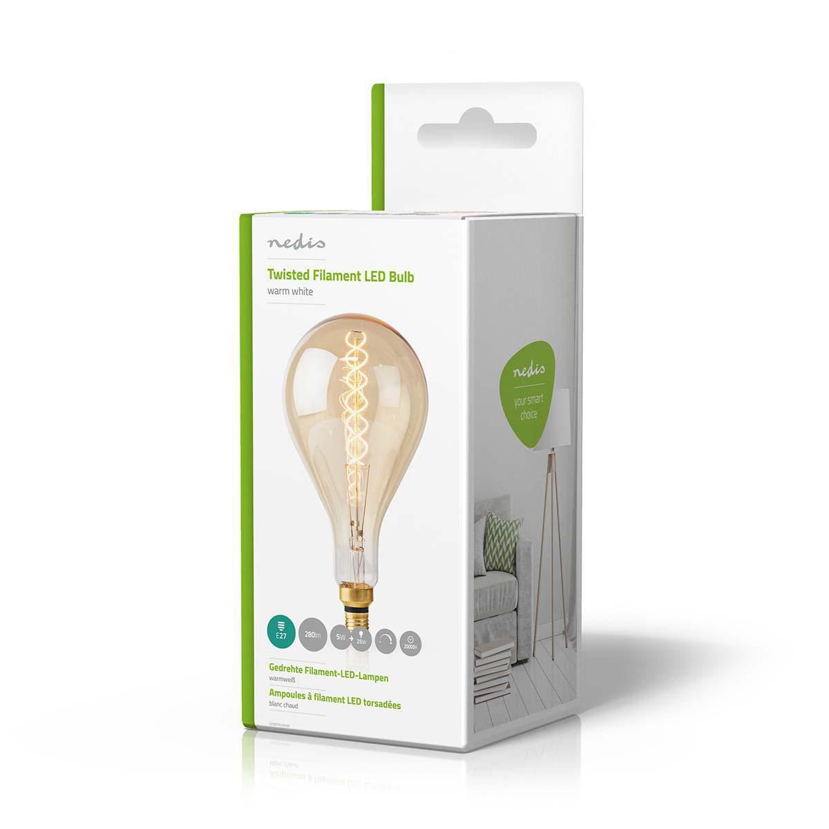 Nedis LEDBTFE27A160 E27 LED-Filament-Lampe