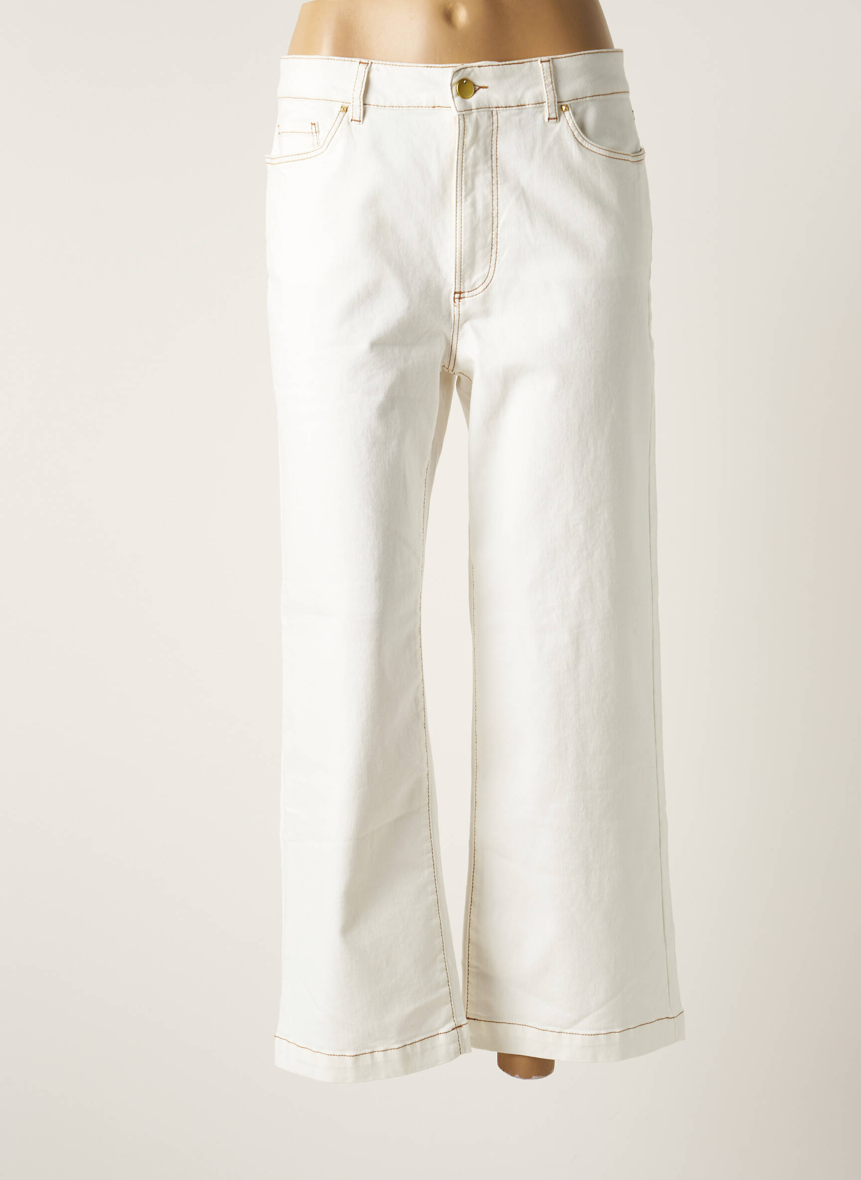 I Code By Ikks Jean Flare Femme couleur blanc