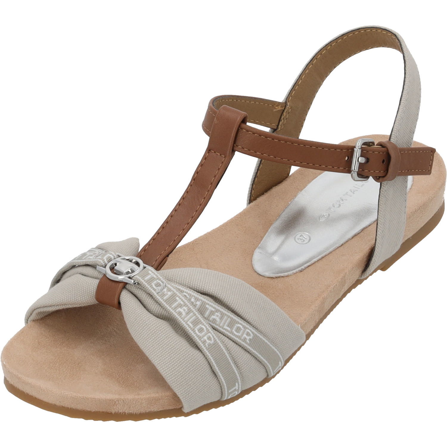 Tom Tailor 5390220008, Keilsandaletten, Damen, Beige