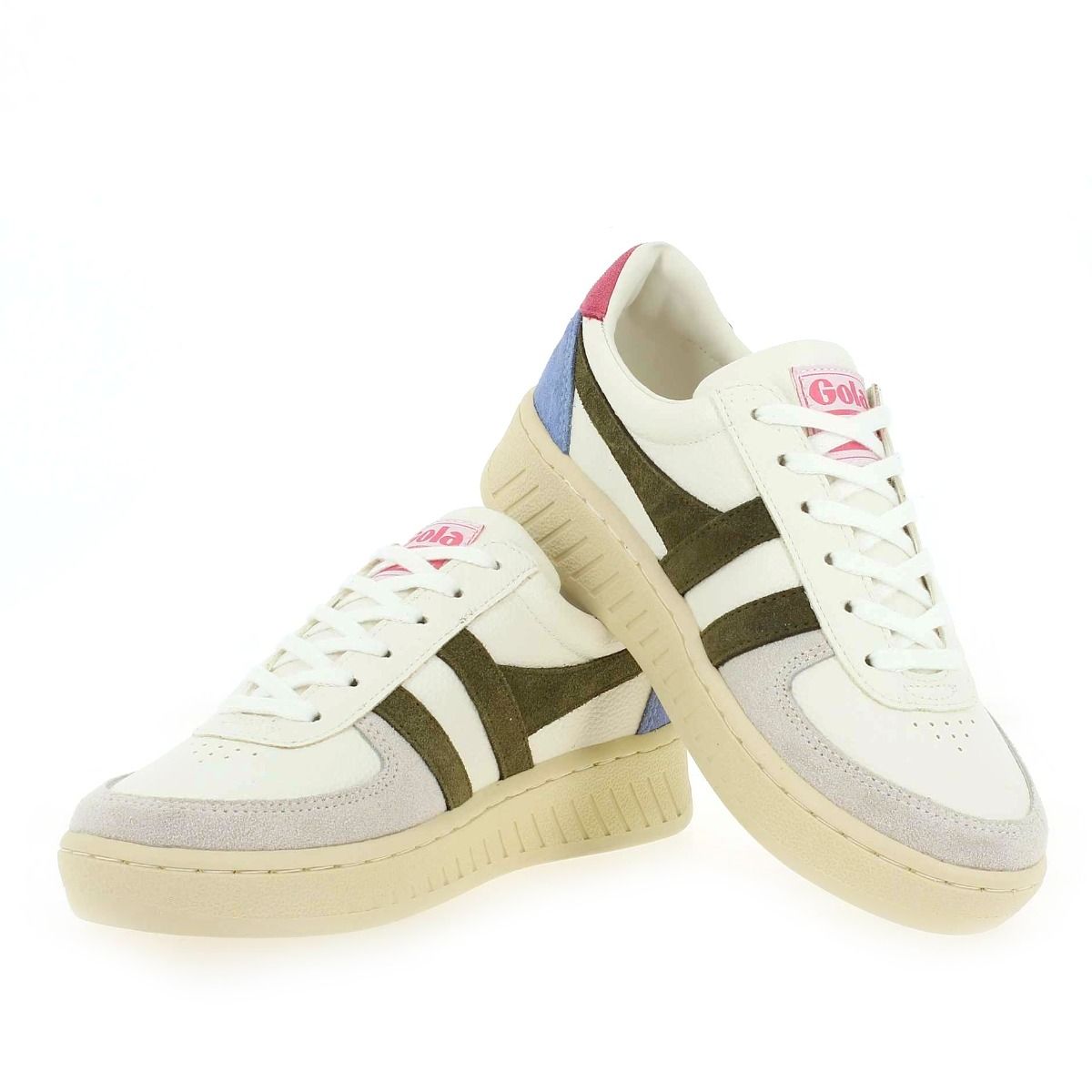 Gola  GRANDSLAM TRIDENT CLA415 - Blanc Kaki