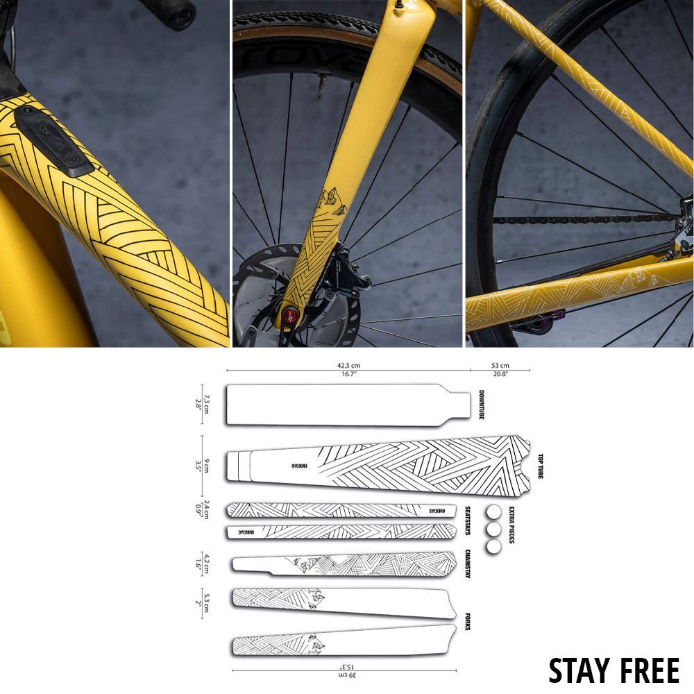 DYEDBRO Stay Free Gravel Rahmenschutz Kit kaufen | Bike-Discount