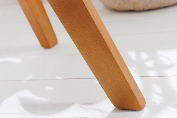 riess-ambiente Esszimmerstuhl LOFT antik grau / natur (Einzelartikel, 1 St), Küche · Microfaser · Massivholz · 180° drehbar · Industrial