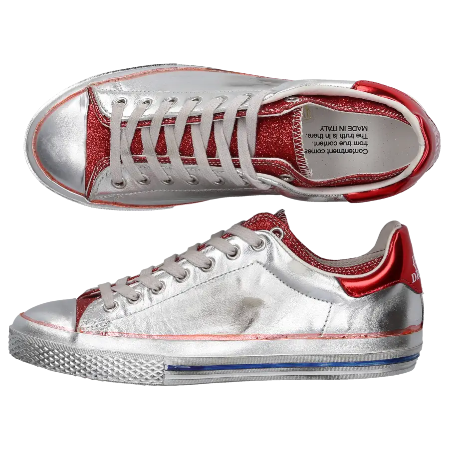Hidnander - Sneaker low 1F20 Kalbsleder - silber