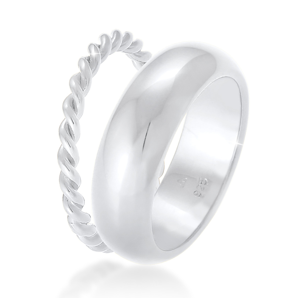 Elli PREMIUM Elli PREMIUM Bague Élégant Trend Blogger Basic Minimal Ensemble Bague Femme - (92 Bague