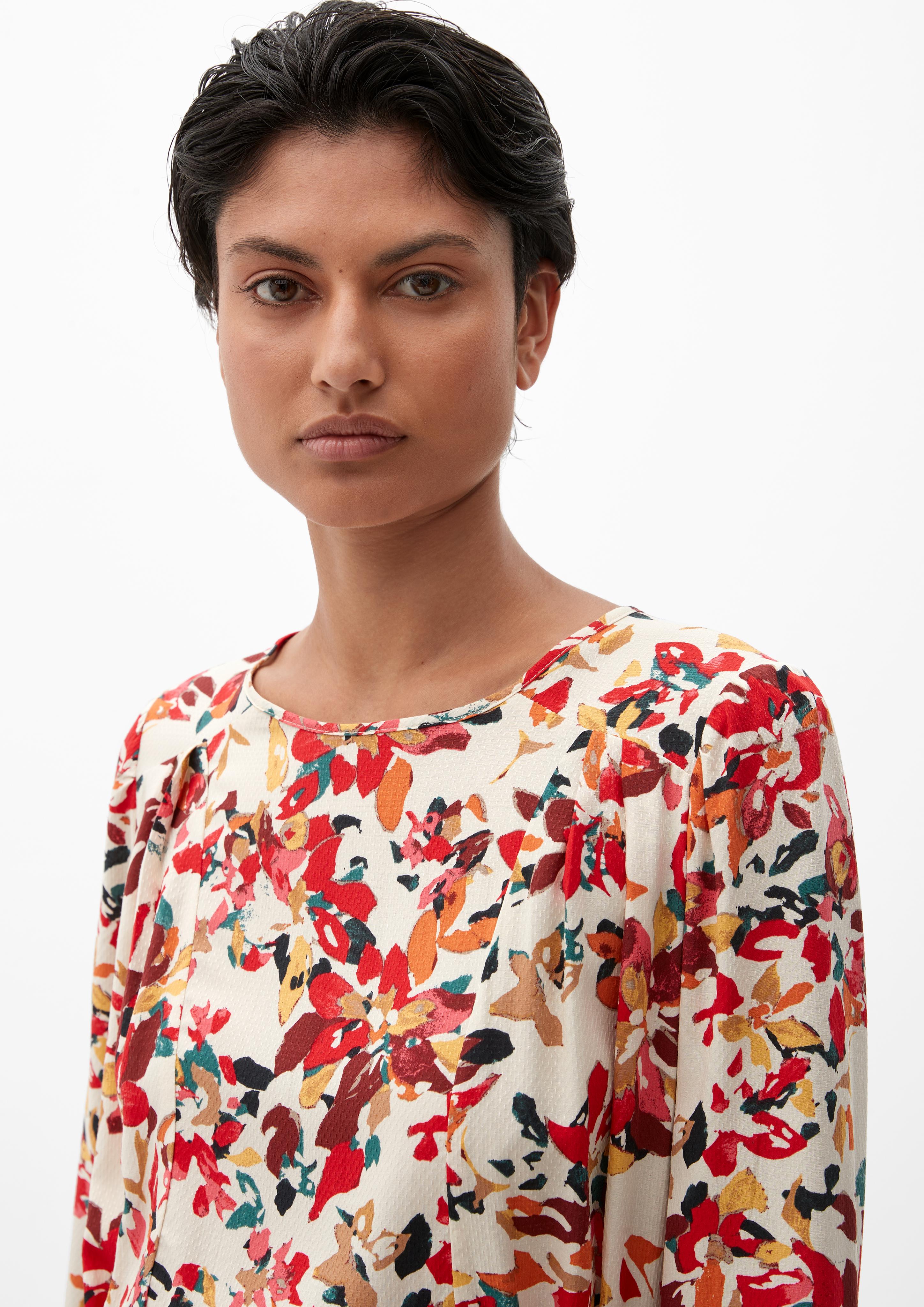 Musterbluse mit Smok-Detail  2120529-81A0
