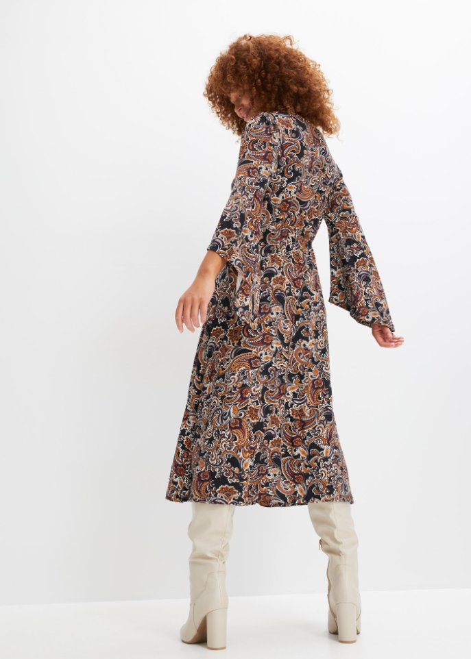 bedrucktes Kleid aus nachhaltiger Viskose
