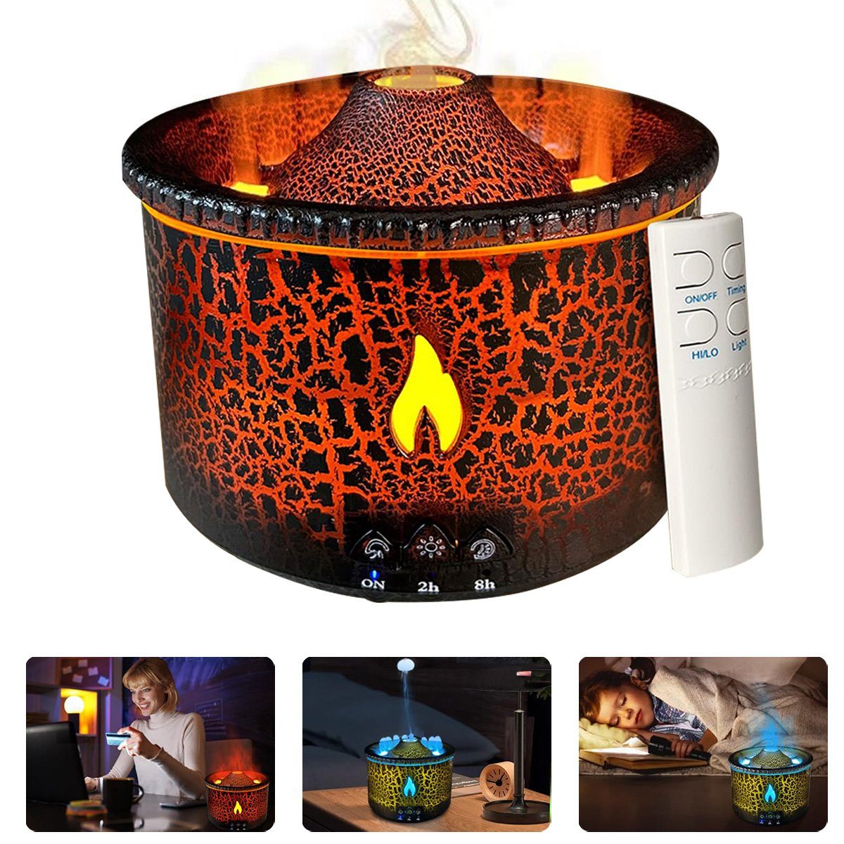 Welikera Luftbefeuchter Aroma Diffuser mit 2 Zerstäubungsmodi und Timer, 300ml