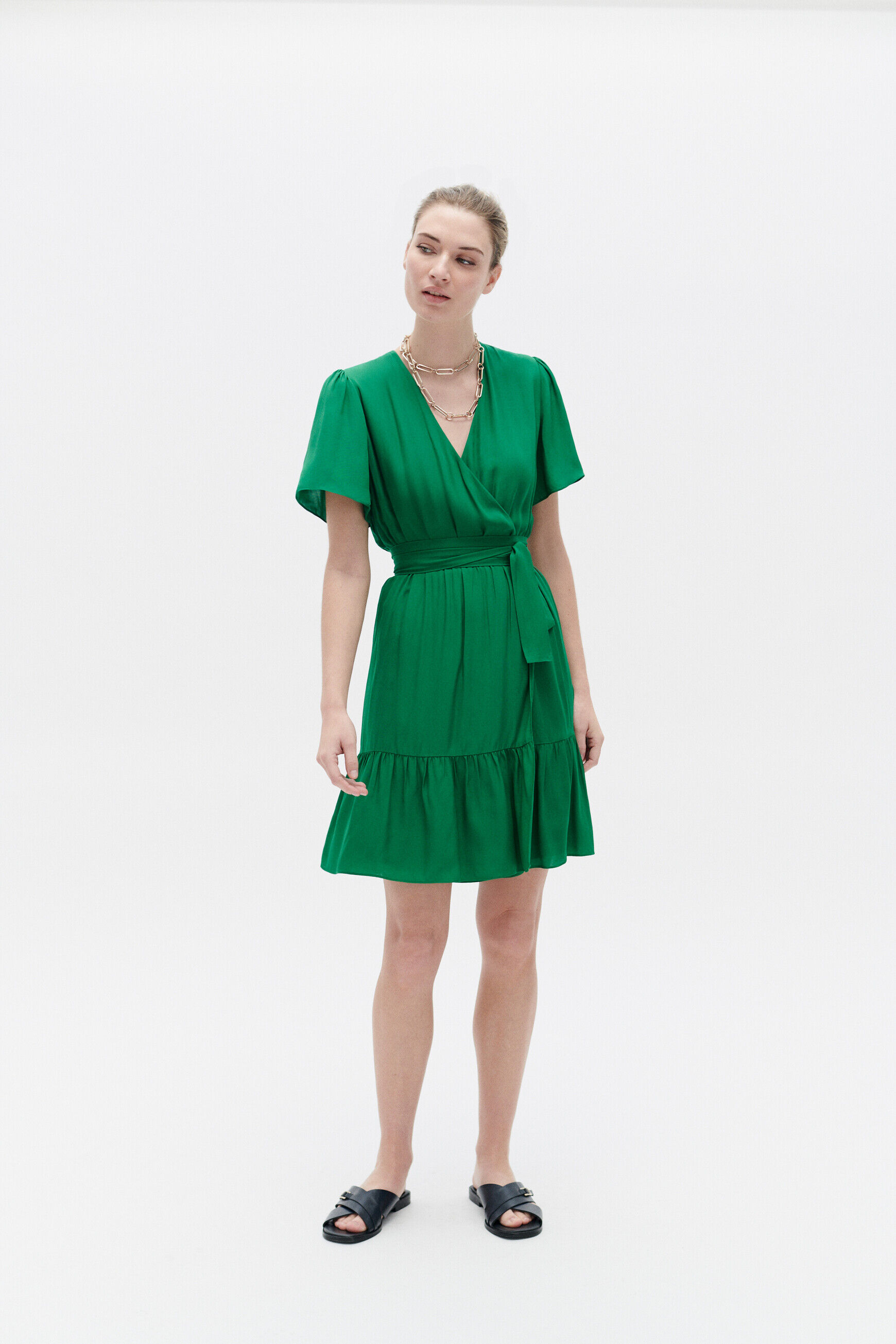 Robe rarielle vert menthe femme