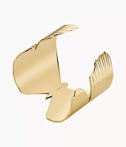 Fossil Armspange Metamorphosis Butterfly Edelstahl goldfarben
